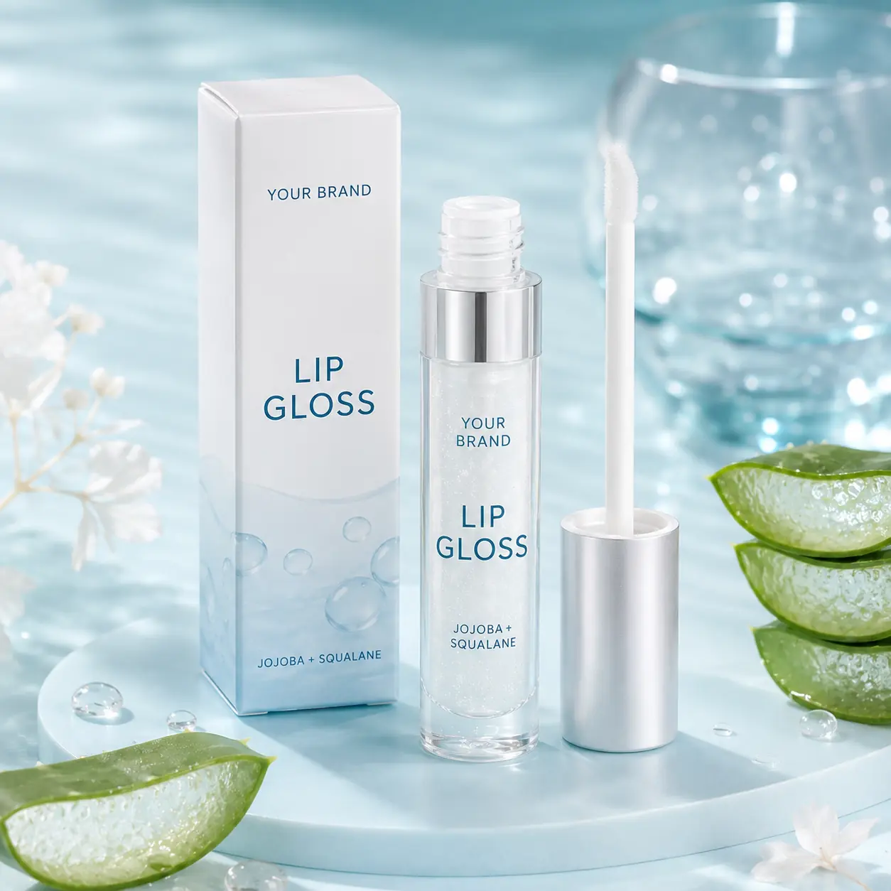 ภาพผลิตภัณฑ์ Aloe Lip Gloss รูปแบบผลิตภัณฑ์สำหรับริมฝีปาก