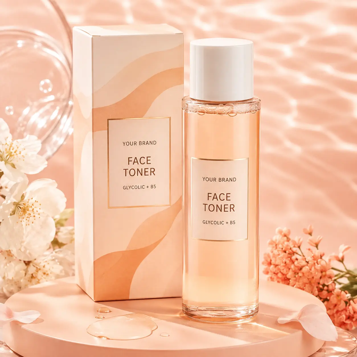 ภาพผลิตภัณฑ์ Glycolic Brightening Toner รูปแบบโทนเนอร์และเอสเซนส์